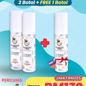 (3 Botol) Skin Restore Cream 2 Botol Free 1 Botol Pakej Family
