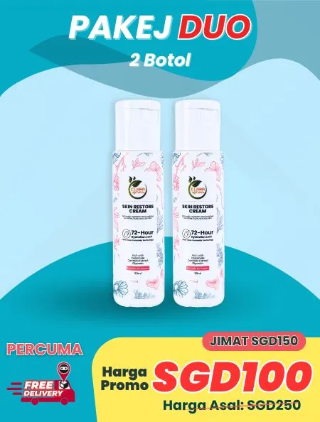 Skin Restore Cream 2 Botol Pakej Duo