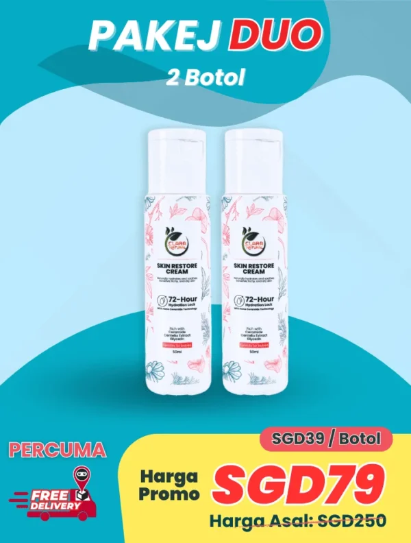 Clara Cream Pakej Duo 2 Botol