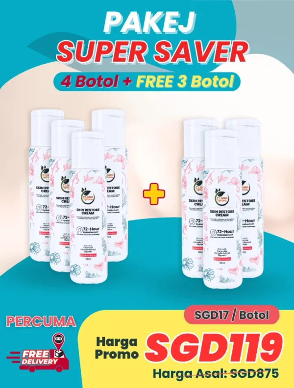 Clara Cream Pakej Super Saver 7 Botol